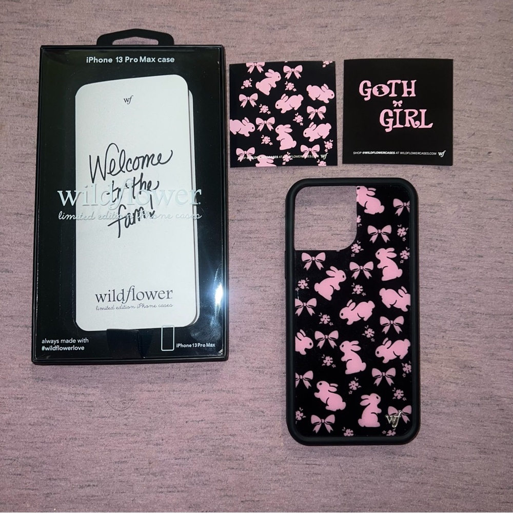 Wildflower iPhone 13 Pro Max Case - Pink Bunnies
